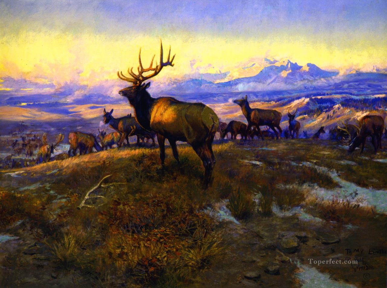 the exalted ruler 1912 Charles Marion Russell deer Oil Paintings
